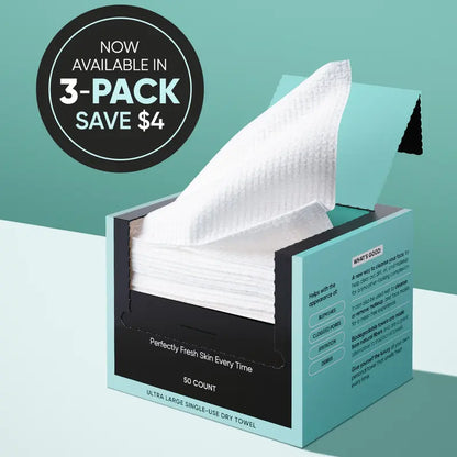 Silky Biodegradable Face Towels | Extra Thick Soft | Sensitive Skin Trave