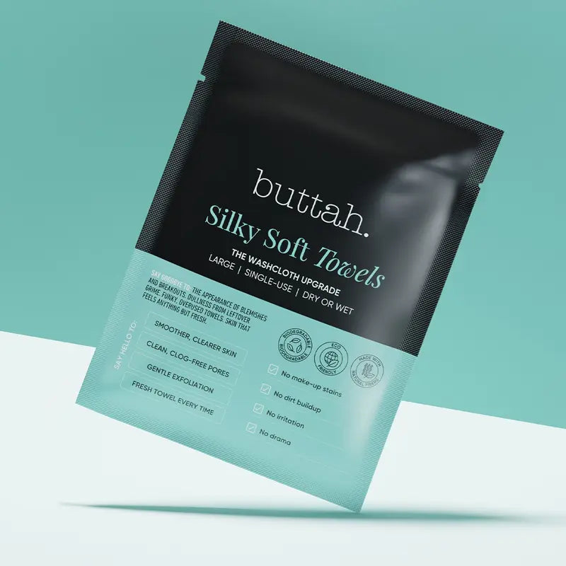 Silky Biodegradable Face Towels | Extra Thick Soft | Sensitive Skin Trave